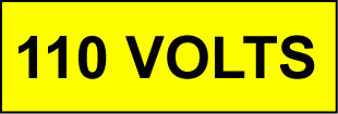 Voltage Labels (Pack 10) 30x90mm 110 Volts
