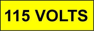 Voltage Labels (Pack 10) 40x120mm 115 Volts