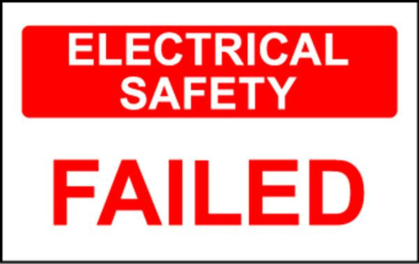 Elec Inspec Labels 25x40mmS/A vinyl Roll 250 E/Safety Failed