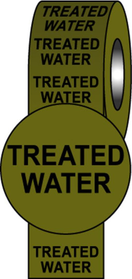 Pipeline Info Tape - 50mmx33m - Treated Water