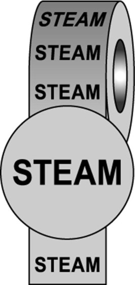 Pipeline Info Tape - 50mmx33m - Steam