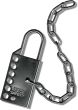 Stainless steel lockout hasp with 610mm (24 inches) s/s chain