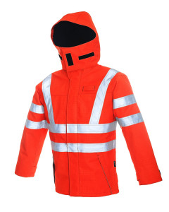 High Viz Arc Flash Waterproof Jacket 47.0cal/cm2