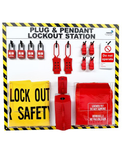 Plug and Pendant Lockout Station with full contents