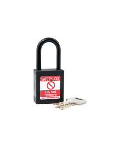 NC38 Nylon Shackle Safety padlock-BLACK