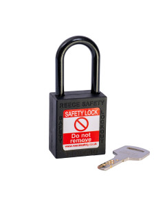 NC38 Nylon Shackle Safety padlock-BLACK
