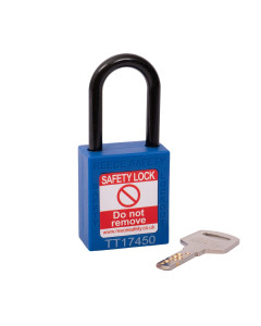 NC38 Nylon Shackle Safety padlock-BLUE