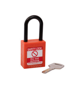 NC38 Nylon Shackle Safety padlock-ORANGE
