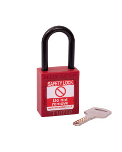 NC38 Nylon Shackle Safety padlock-RED
