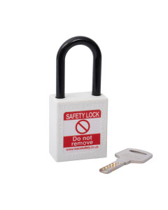 NC38 Nylon Shackle Safety padlock-WHITE