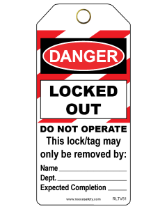 Locked Out - Do Not Operate Contractor Tags (25/pk)