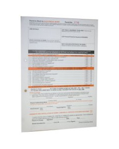 Permit to Work Forms. Pk 10. A4. Hot Work