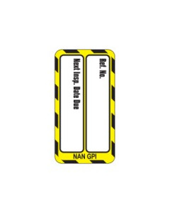 Nanotag Insert - Yellow - Next Inspection - Pack of 10