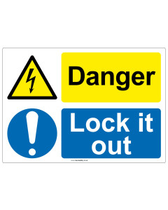 "Danger, Lock it out" Safety Sign
