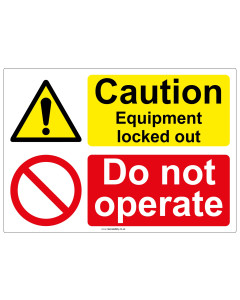 "Caution, Do Not Operate" Safety Sign