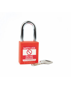 ORANGE Steel Shackle safety padlock keyed differently