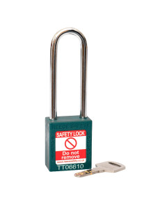 TEAL Steel Shackle safety padlock keyed differently long