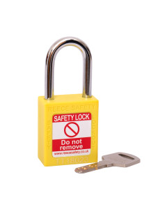 YELLOW Safety Padlock – Steel Shackle Keyed Differently