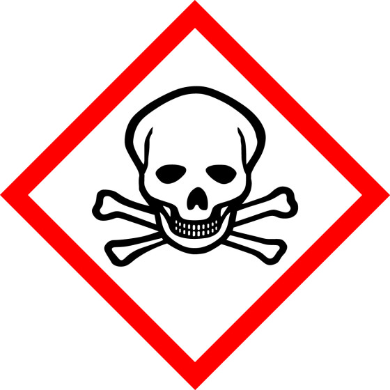 GHS ACUTE TOXICITY  sign 100mm x 100mm