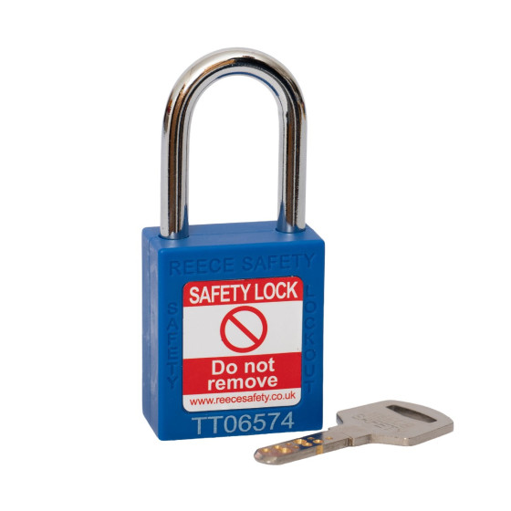  BLUE Steel Shackle safety padlock keyed differently