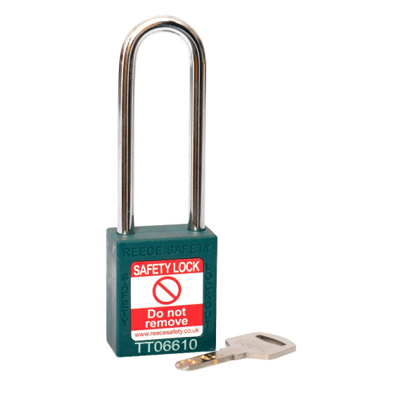 TEAL Steel Shackle safety padlock keyed alike long