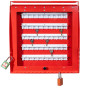 Steel Wall mounted or Portable Group Lockout Box - 50 hook. Colour Red.