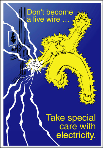 Electricity Safety Posters - 'Take special care with electricity'