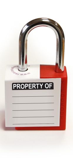 'Property Of' - Lockout Padlock Fold-Over Tag
