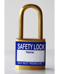 Blue padlock labels