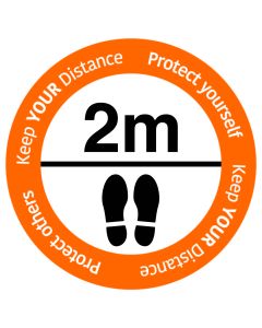 Social Distancing floor sign "Keep your distance"_ORANGE