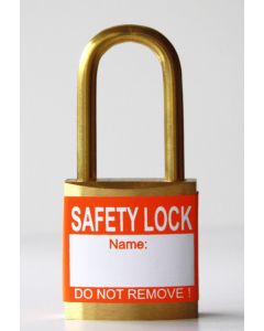 Orange padlock labels