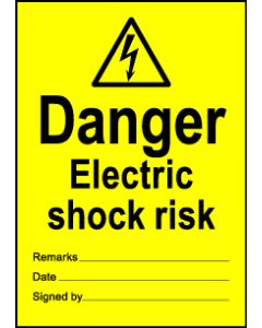  Size A7 Danger Electric shock risk 