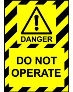  Size A7 Danger Do not operate 