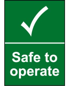  Size A7 Safe to operate 