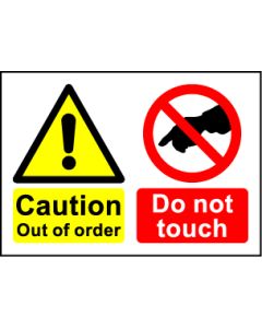  Size A6 Caution out of order 