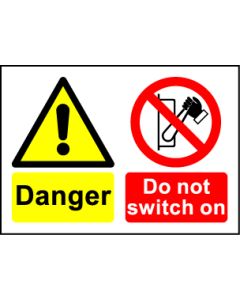  Size A6 Danger Do not switch on 