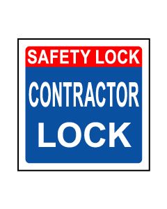 'Contractor Lock' - Lockout Padlock Fold-Over Tag