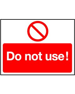 'Do Not  Use!'- Safety Lockout Label 55 x 75mm
