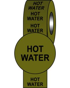  Pipeline Info Tape - 50mmx33m - Hot Water 