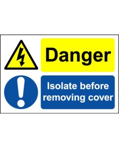 Electrical Hazard Warning Label - Danger Isolate