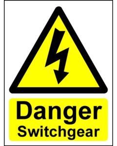  Hazard Warning Sign 200x150mm Danger Switchgear (s/a) 
