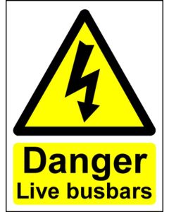 Electrical Hazard Warning Signs - Live Busbars