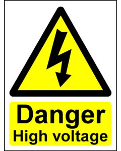  Hazard Warning Sign 400x300mm Danger High voltage (s/a) 