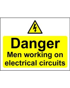 Electrical Hazard Warning Signs - Men Working