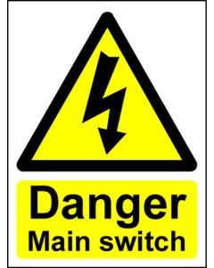 Electrical Hazard Warning Signs - Main Switch