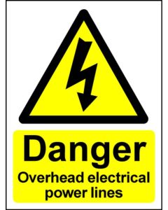 Electrical Hazard Warning Sign - Overhead Power