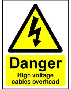 Electrical Hazard Warning Sign - High Voltage Overhead