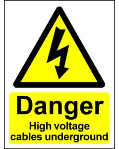 Electrical Hazard Warning Sign - High Voltage underground