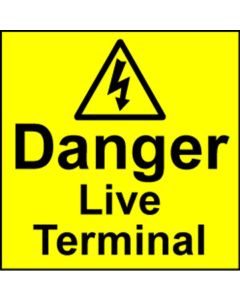 Electrical Safety Labels - Live Terminal