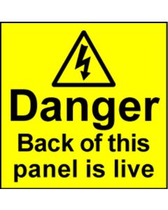 Electrical Safety Labels - Live Panel